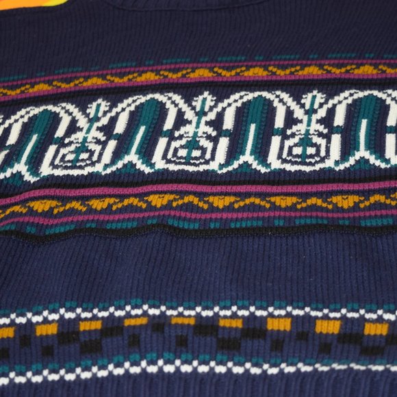 80/90s Purple Knit Abstract Sweater by Forester Rugged Apparel - Picture 4 of 10